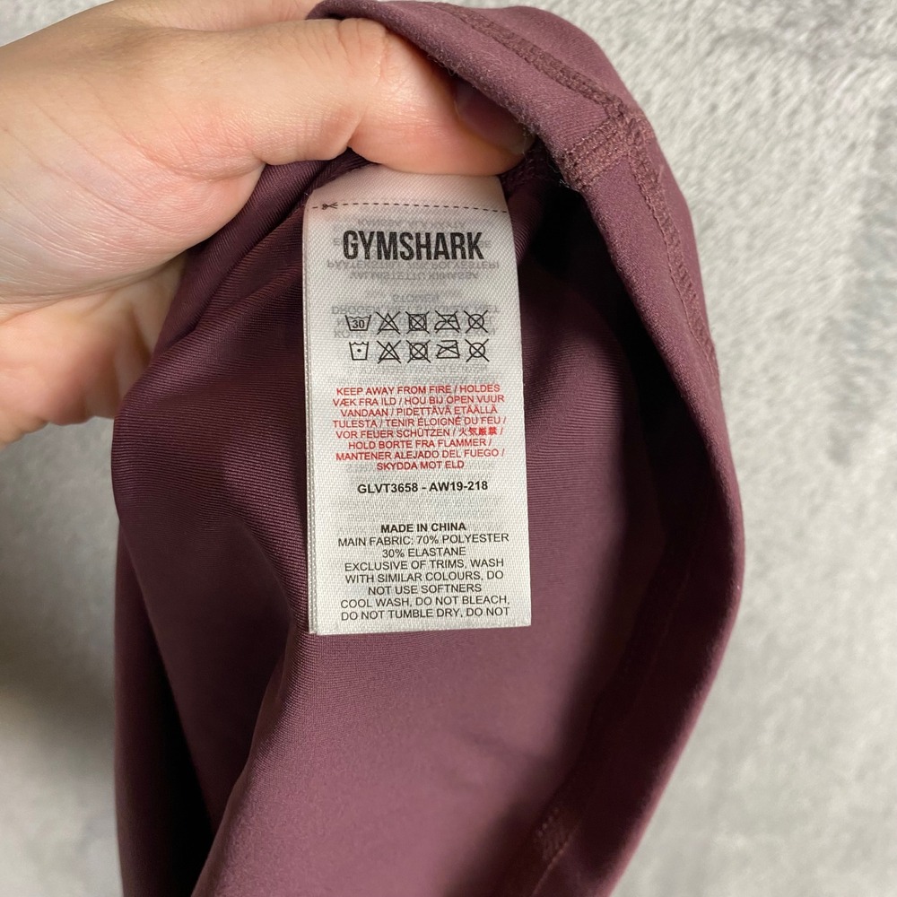 Gymshark Womens Burgundy Scoop Neck Athletic Tank Top Size Medium Workout Gym - Picture 5 of 6